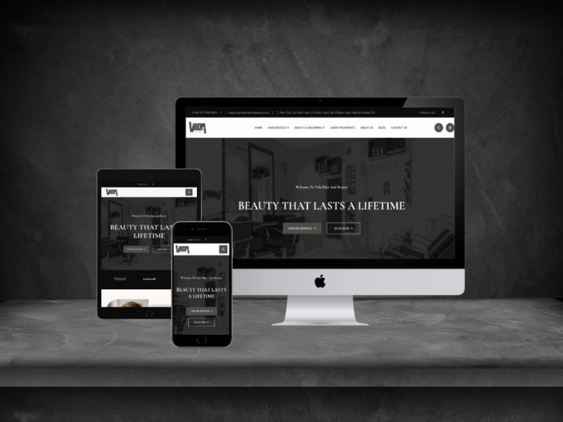 Vida Hair & Beauty Salon Website